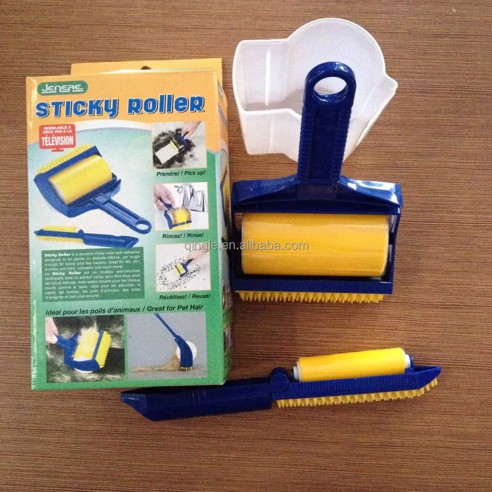 Qingle 2 шт. моющийся липкий ролик для ворса с мягкой щеткой для домашних животных для удаления пыли