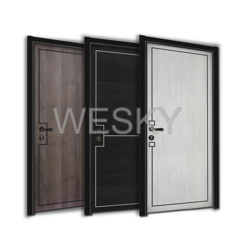 
Main Wooden Door Price Supplier Modern Design Hot Sale Luxury 2020 China Style Safety Interior Teak PVC Entry Doors Swing CN;ZHE 