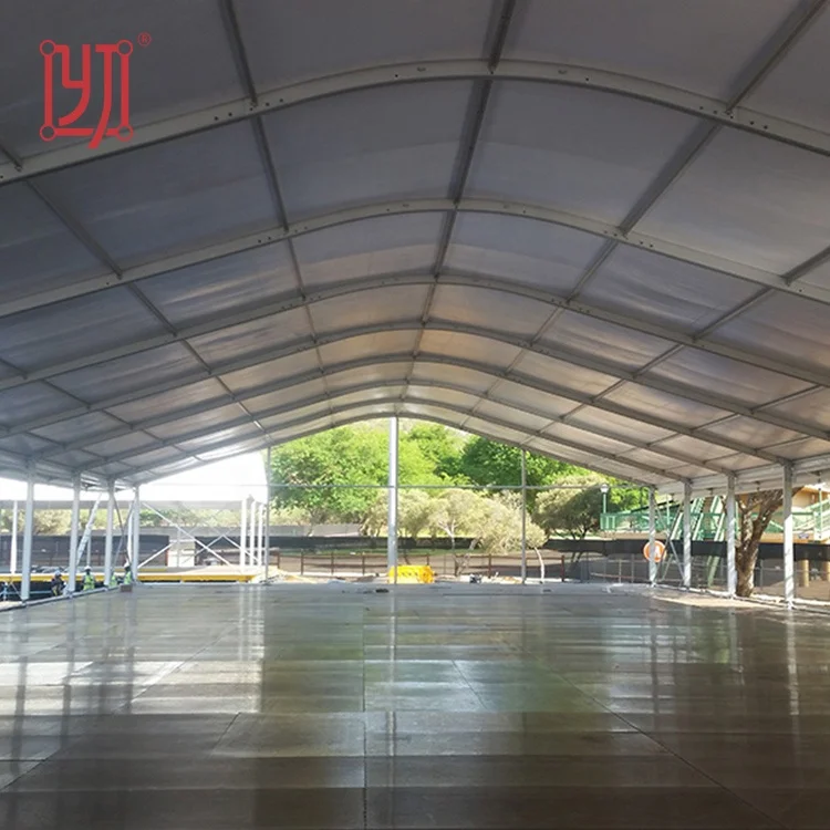 Factory in guangzhou china aluminum tennis curved roof marquee tent in aluminium structure