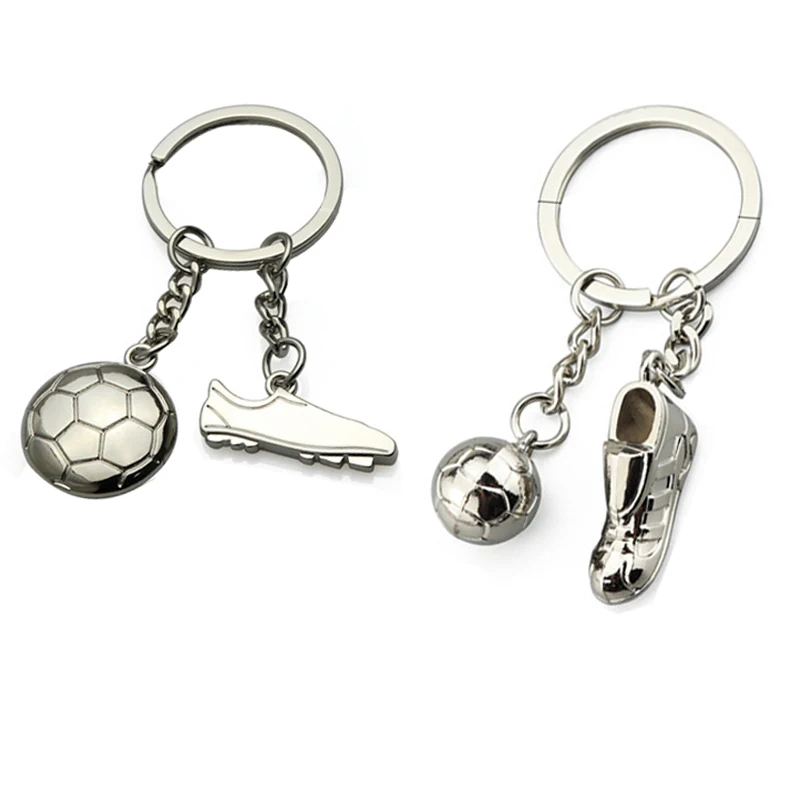 Fashion Sports Equipment Alloy Football Boots Badminton Pat Tennis Keychain for Sport Lover
