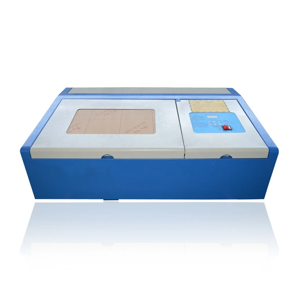 Mini co2 glass tube laser engraving cutting machine for Clothing