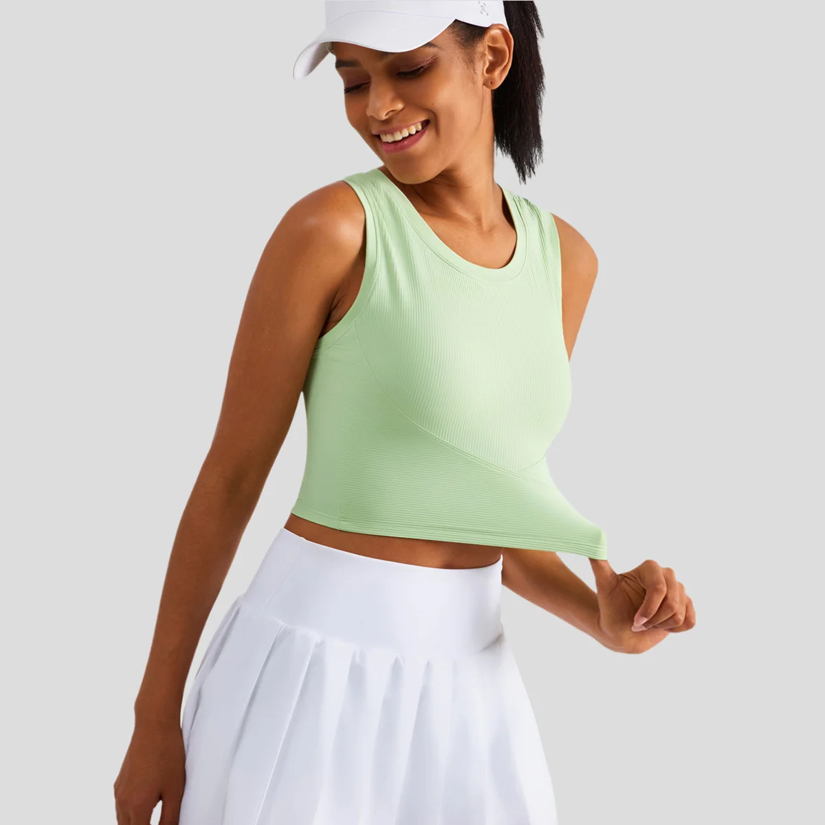 New arrival female outdoor running workout exercise yoga tank tops with built in bra