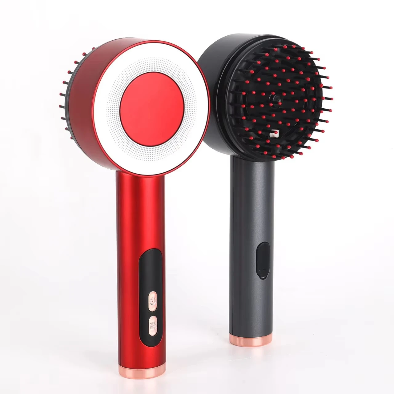 Phototherapy Electric LED Hair Care Brush Scalp Vibration Massage Comb Steamer Vibration Scalp Massage Comb for Hair Growth Oil