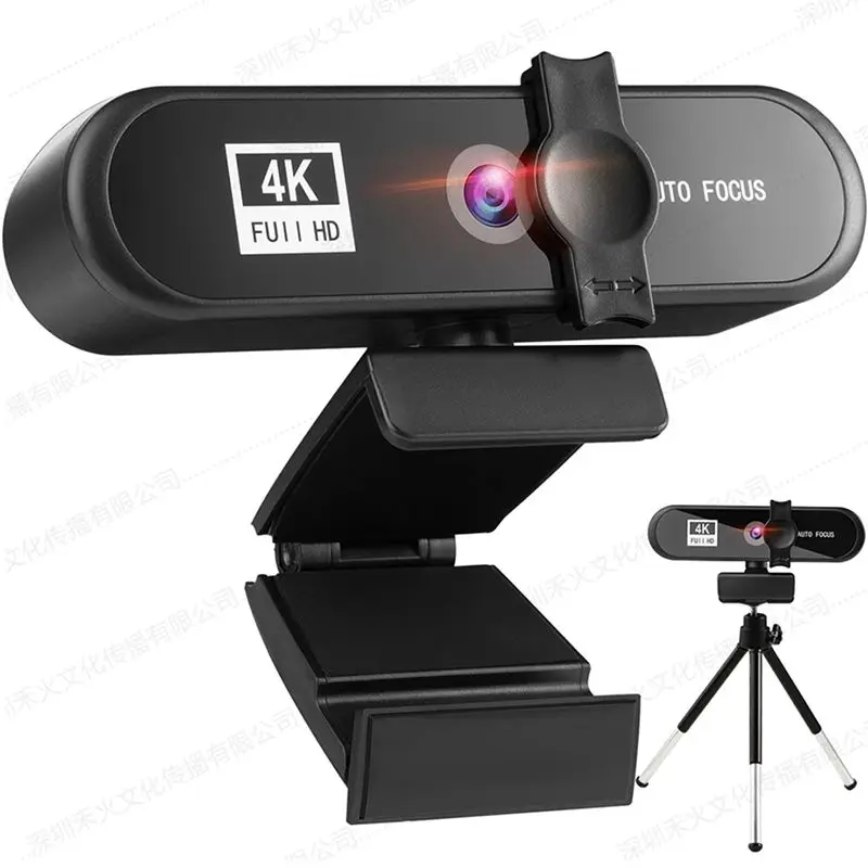  Oem odm веб-камера с автофокусом и бесплатным приводом 4k 1080p Веб-камера со штативом крышкой