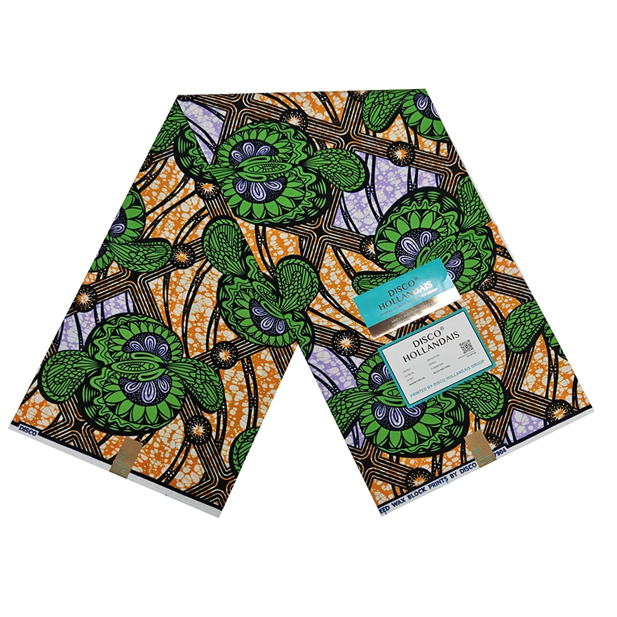 Green Super African Wax Java Dutch Printed Wax Cloth Dutch Super Batik Fabric Super Dutch Fabric