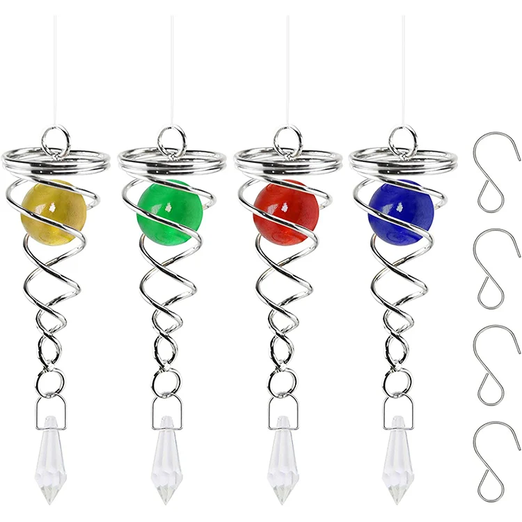 2022 Wholesale Stainless Steel 3D Rotating Spiral Wind Chime Spinner