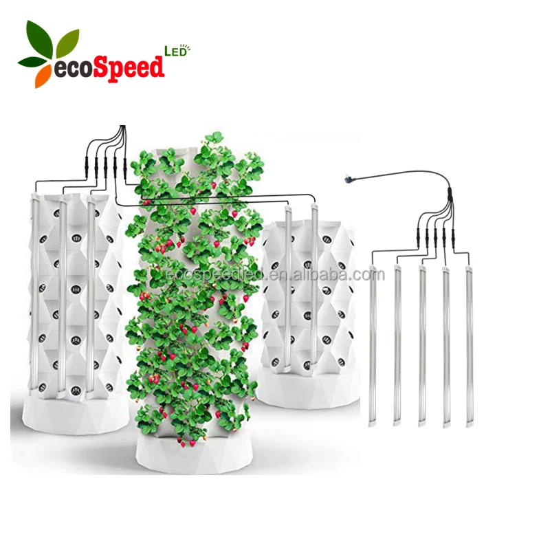 ecospeedled vegetable lettuce leafy green seeding vertical farming indoor plant grow tower 80 with light led planting