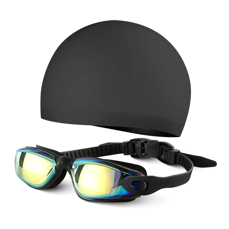 Chinese factory OEM logocolor fashion Swimming one piece silicone frame glasses swim goggles for adult factory direct sale price