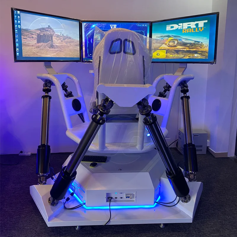 6 DOF Axis 3 Screens Dynamic Motion Simulator Racing Game Equipment Racing-Simulator