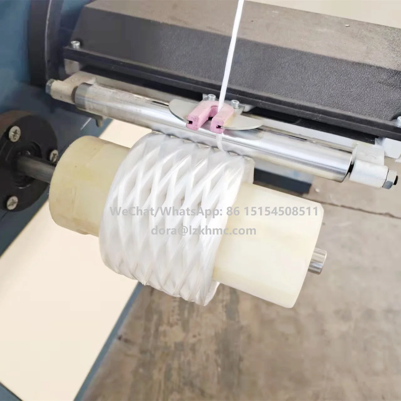 PP fibrillated tape thread rolling machinery raffia packing twine spool winder