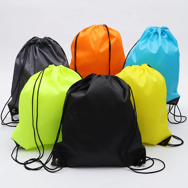 Wholesale Customized Polyester Canvas Drawstring Backpack for Sports Travel Backpack Draw String Bags