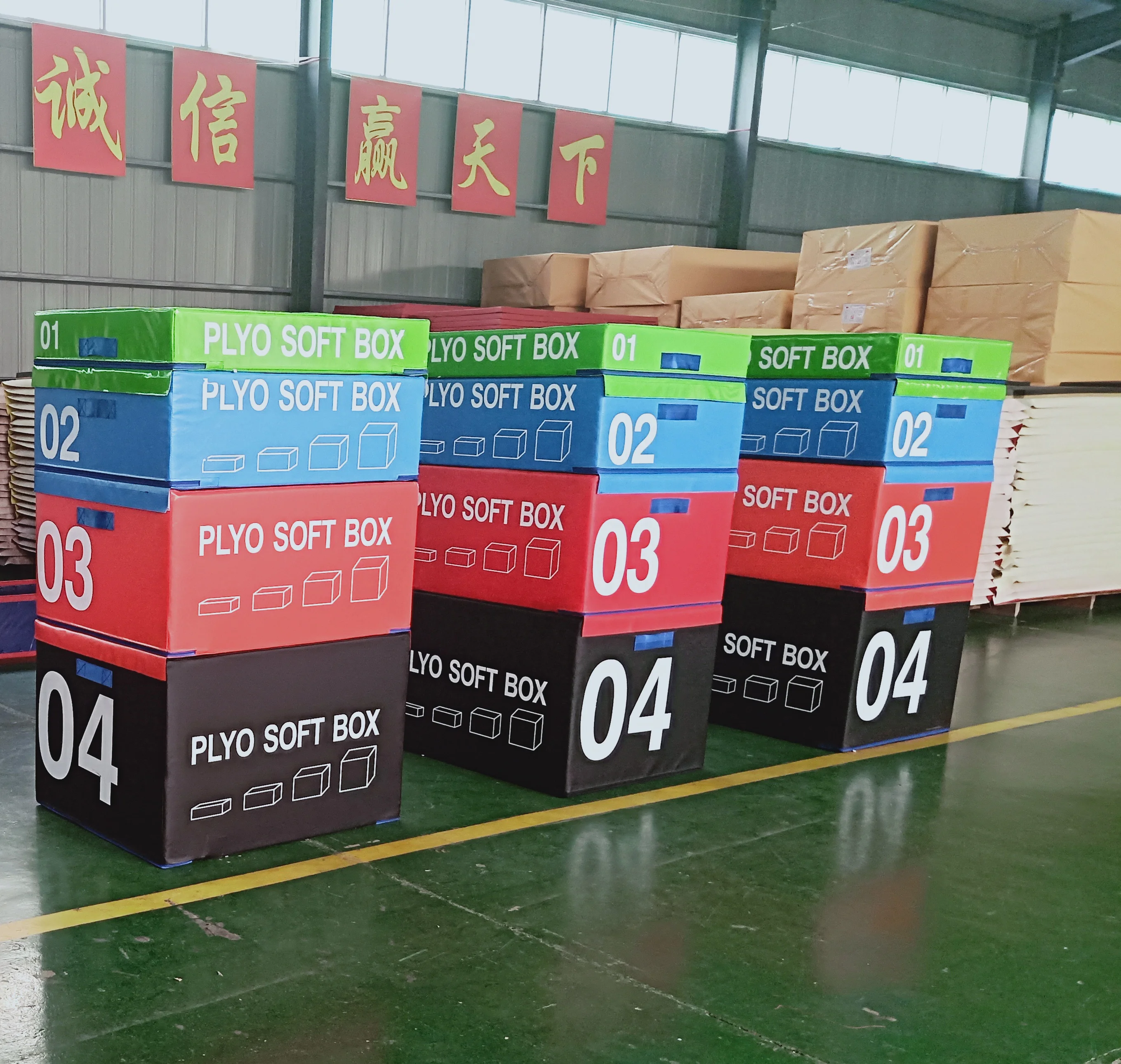 Hot Sale 15mm Thick Poly Foam Jump Box for Gym Fitness Judo Training Tumbling Vaulting Made From PVC EVA PU XPE Materials