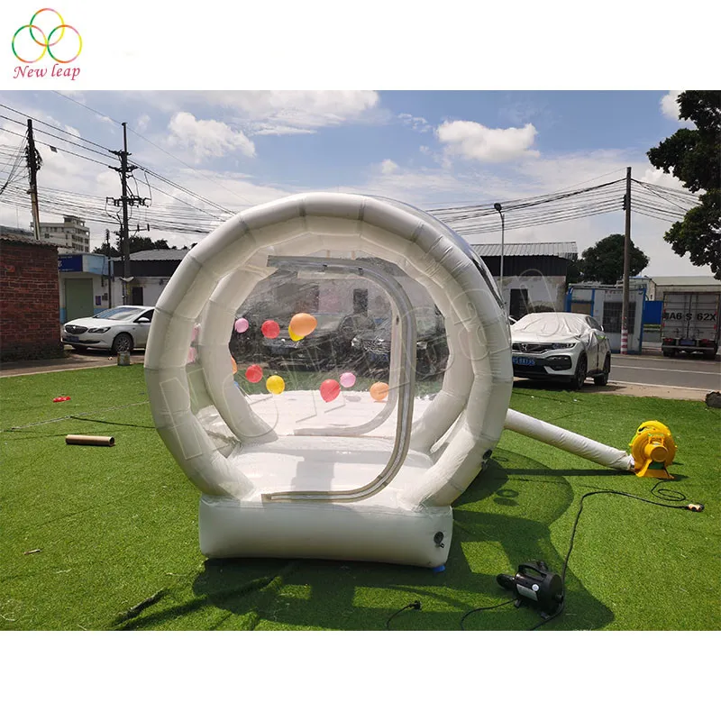 new design airtight jumping mat combo bubble tent dome house