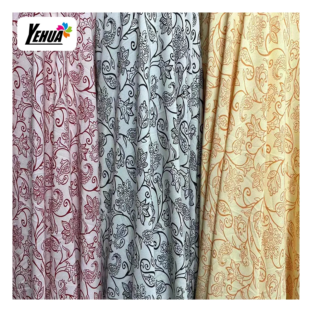120 gsm Flower print 4 way stretch 95% polyester 5% elastane fabric printing fabric for dress woman