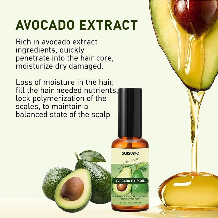 Factory Direct Sales Custom Logo Private Label Oganic Shea Butter Serum Nourishes And Softens Hair Essential Avocado Oil