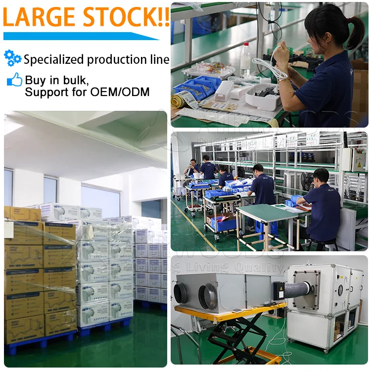 2024 HRV single room ductless wall mounted heat recovery ventilation fresh air recuperation system heat recuperator bypass