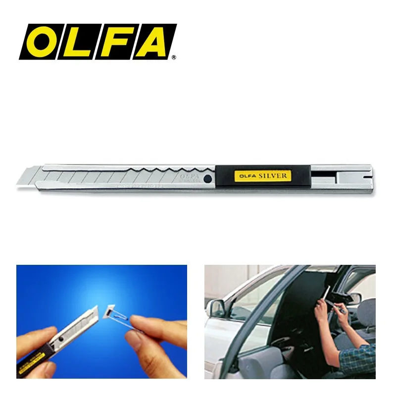 Longorgeous  OLFA SVR-1 9mm Standard Cutter Stainless Steel Utility Art Knife for Cutting Papers Films Leather Tapes Cardboard
