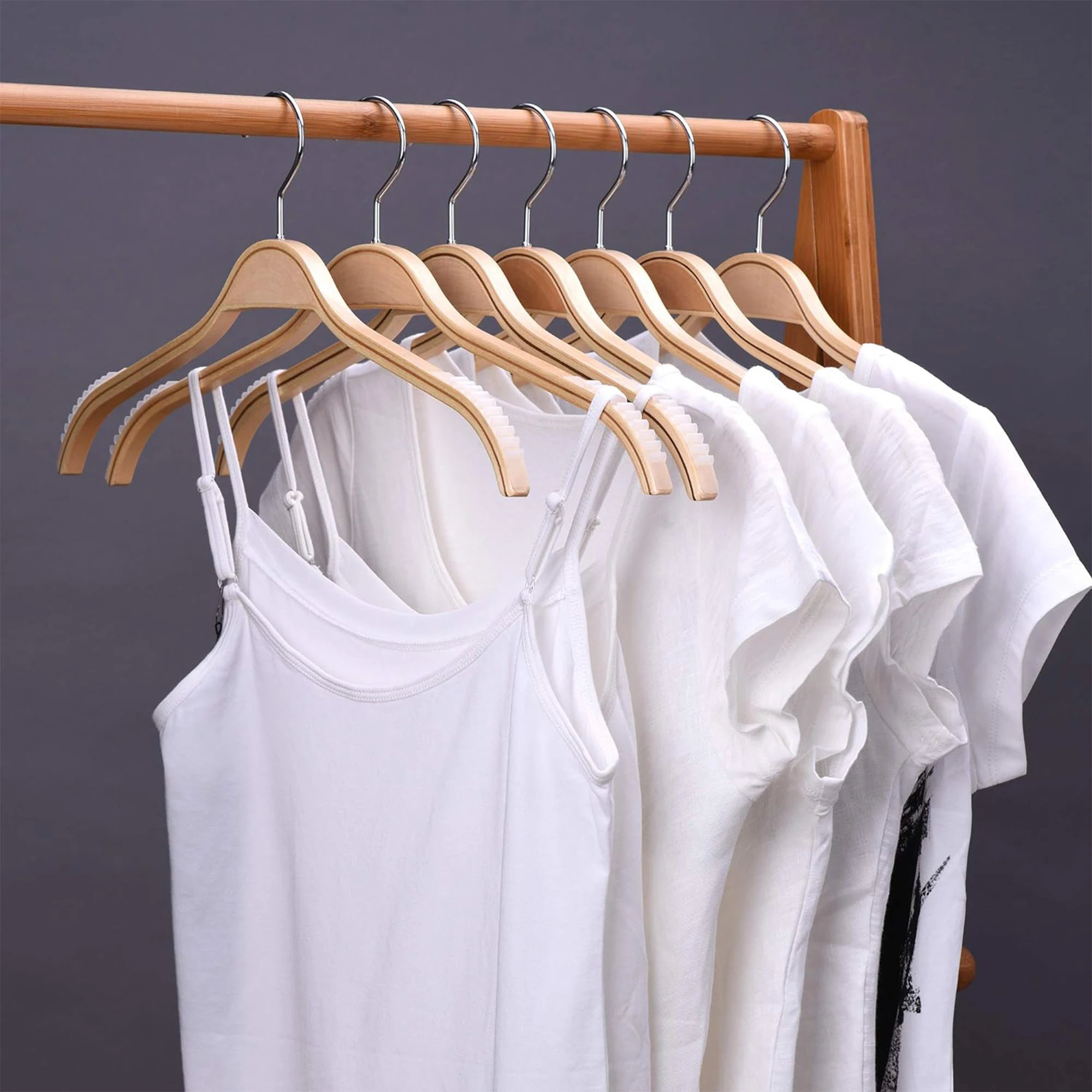 High-Grade Bamboo Wooden Coat Hangers Clothes Shirts Hanger Strong Coats Home Suit Hanger For Closet Wardrobe Bedroom