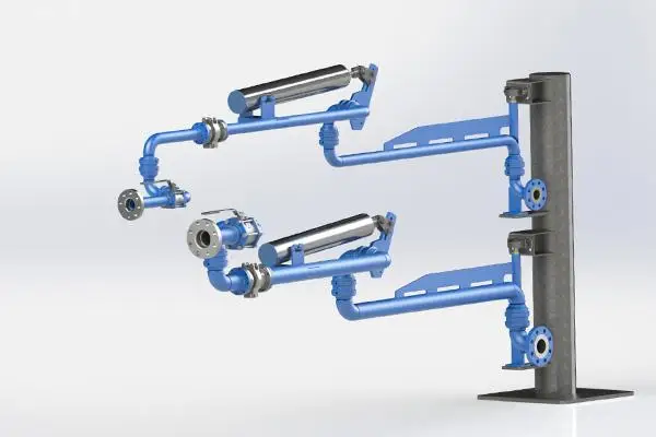 LPG/LNG loading arm with security alarm system spring balance swivel joint for petroleum plants