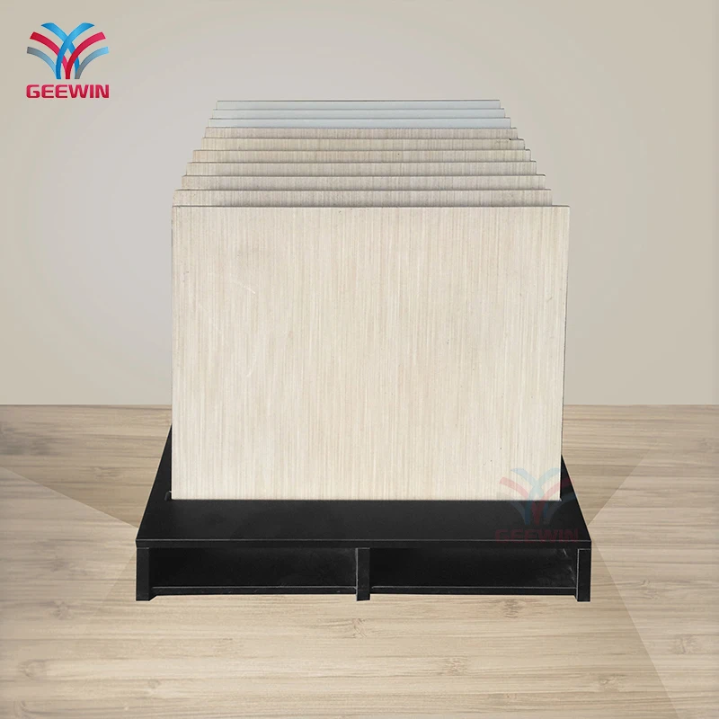 Exquisite Design Granite Marble Waterfall Display Rack Ceramic Tile Stone Display Stand