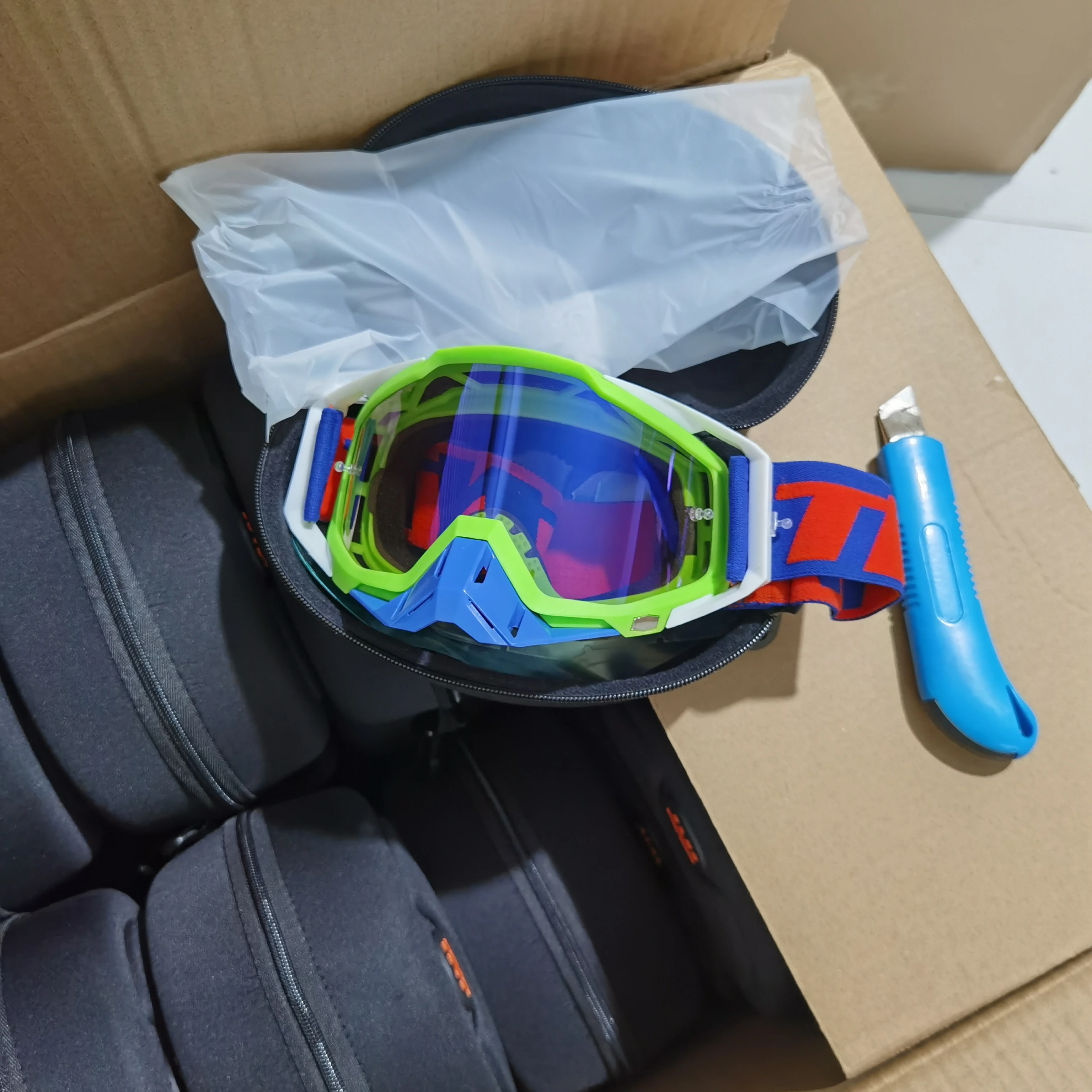 100% colorful anti fog Motorcross Bike Goggles 2021 Custom Motorcycle Mx Motocross Goggles