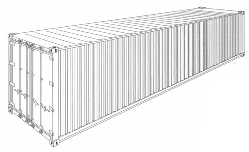 40HCcontainer standard oversea cargo shipping  transit and storage turnover dry container