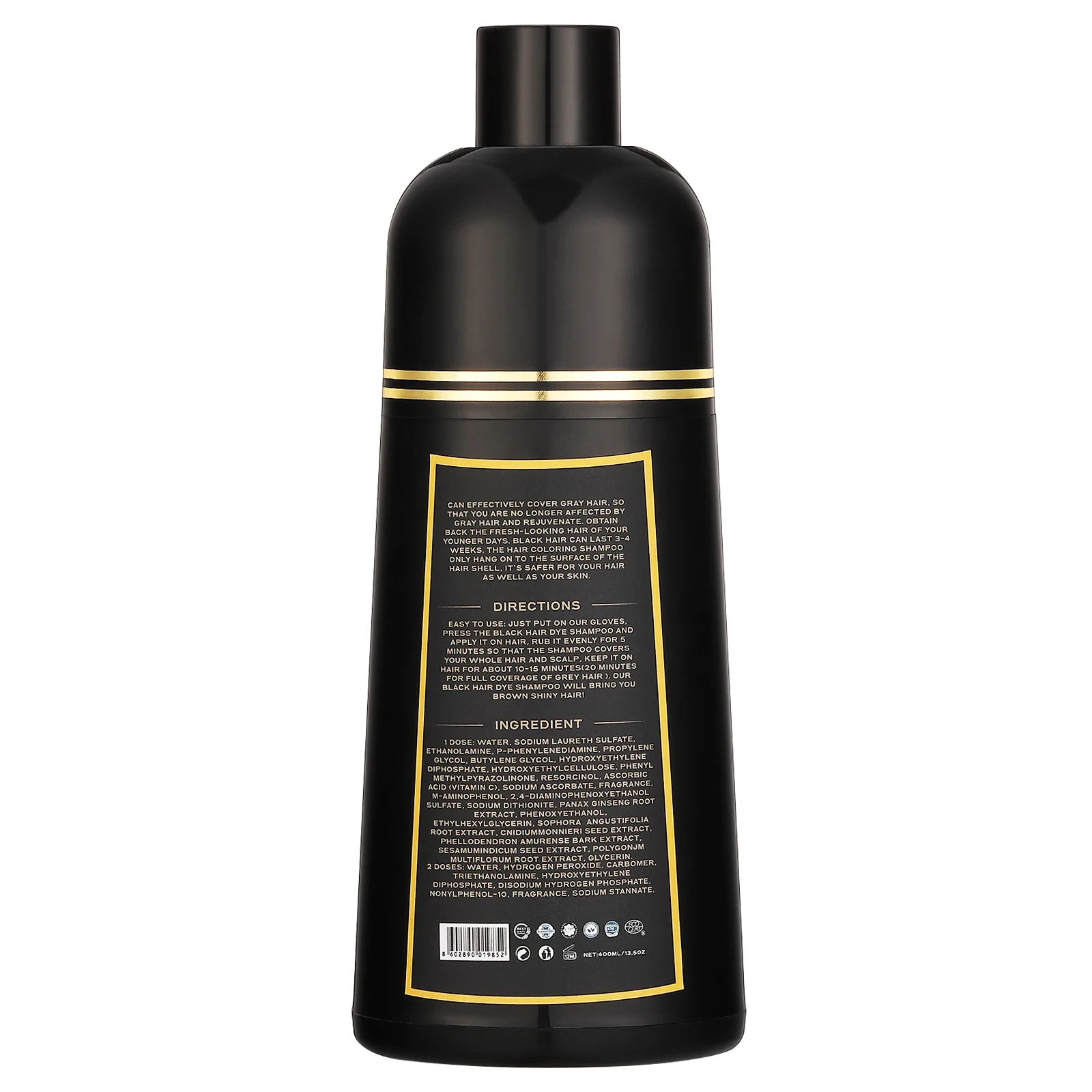 Hot Selling Custom Private Label Best Coloring Ammonia Free Magic Organic Permanent Herbal Black Chinese Hair Dye Shampoo