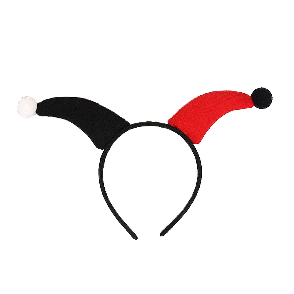 Halloween TV & Movie Costumes Kid Red And Black Clown Mesh Tutu Dress Cosplay Revenge Girl Stage Performer Dress with Headband