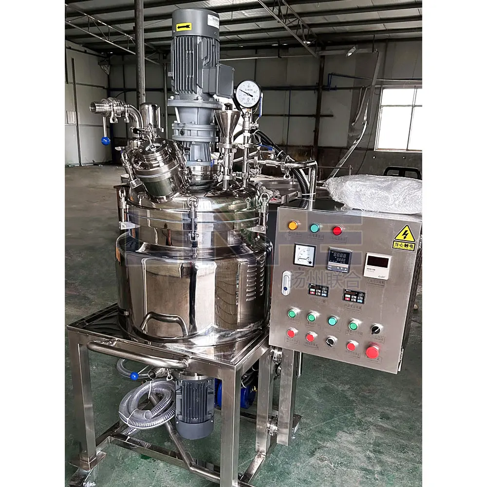 50l high speed mixer Vacuum Emulsifier Emulsion Homogenizer Mixer Machinery Cosmetic Toothpaste Vacuum Emulsifying Mixer