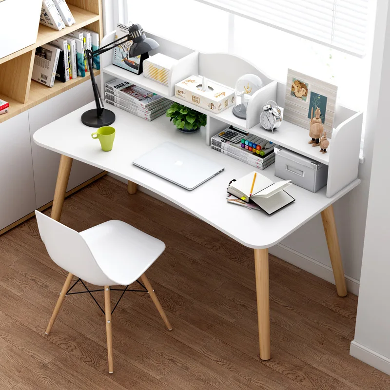 Hot Sell Modern Wood Table Writing Computer Desk for Office with bookshelf