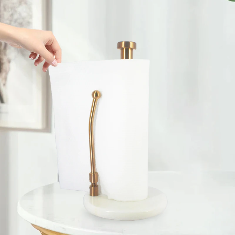 new arrived toilet paper roll holder paper towel holder kitchen modern paper towel dispenser with marble base