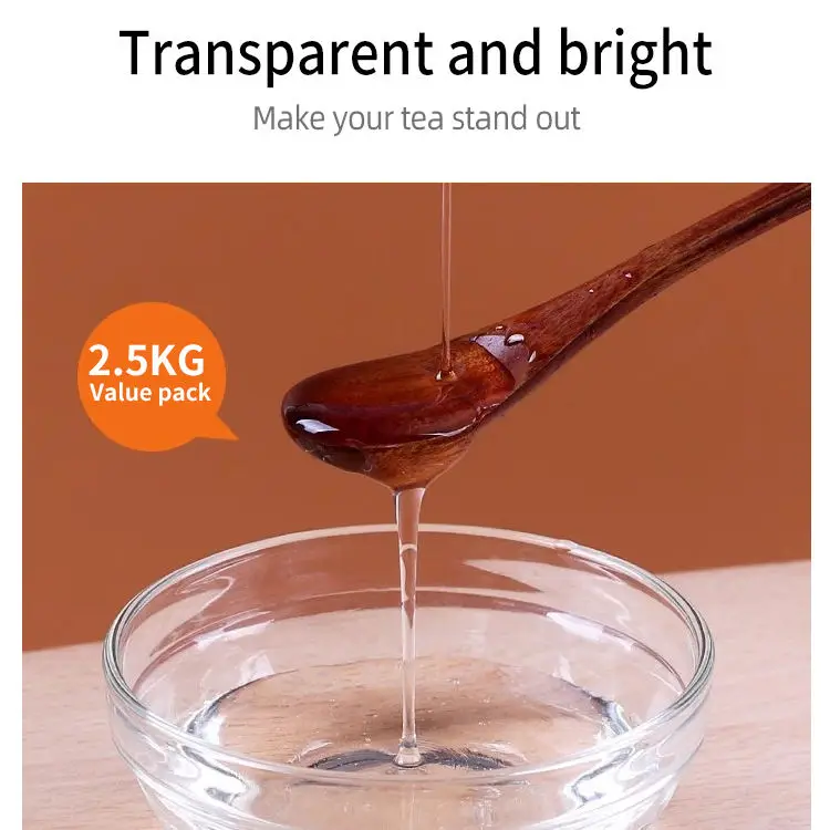 Hot Selling wholesale Bottled a variety of flavored syrup  for drinks bubble tea ingredient Rock sugar Bubble Tea Materials