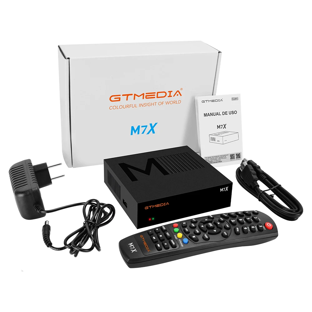 GTMedia M7X для Бразилии DVB-S2-цифра спутниковый телевизионный ресивер Встроенный 2 4G Поддержка Wi-Fi Biss key Икс SKS cccамс Newcamd 70W 63 Вт 75
