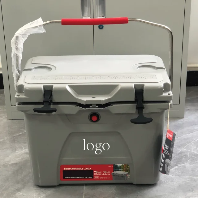 ENHANCED Ice Rotomolded Cooler 26QT up to 6 Day Ice Retention Commercial Grade Food Safe Dry Ice CANS PE Cooler Box Cartoon