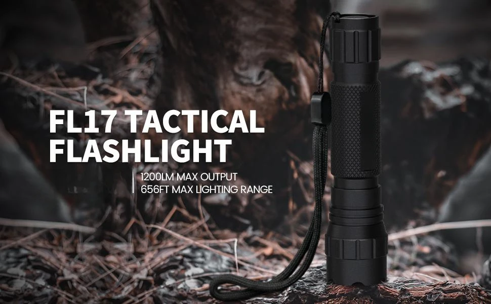 FL17  1200 Lumen Flashlights LED outdoor Light with Pressure Switch Included for hunting  and outdoor activities