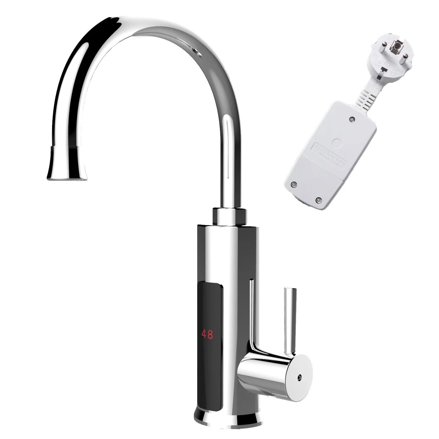 BIG Digital Display vertical instant water heater tap flowing water heater tap for bathroom