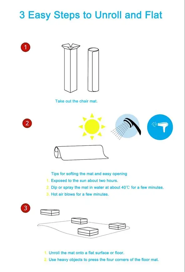 Clear Chair mat for Hard Floors 36 x 48 inches Transparent Floor Mats Wood/Tile Protection Mat for Office & Home