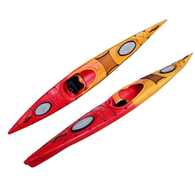 Factory Direct High Quality LLDPE Plastic Canoes Touring Sit In Kayak One Person Canoe With Accessories
