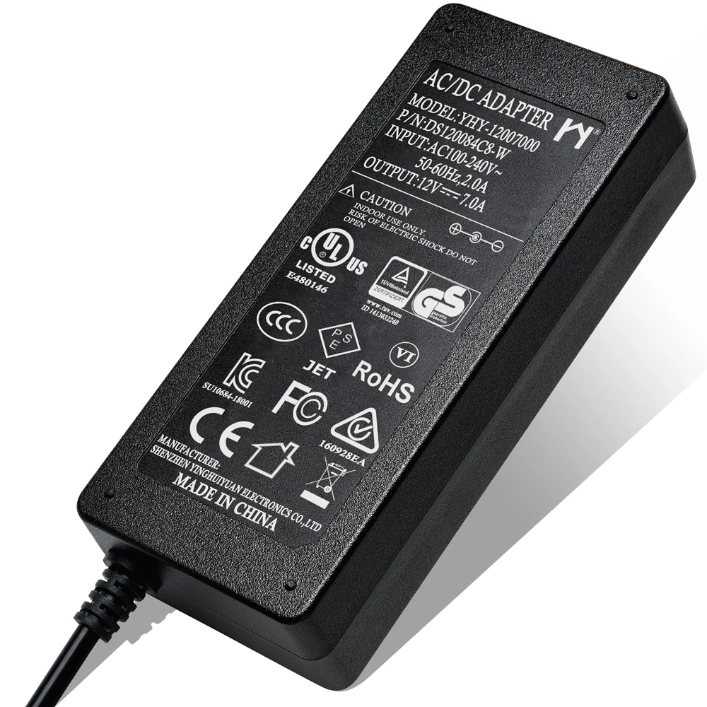 12v 7 ампер saa 7a трансформатор Ac/Dc адаптер Светодиодный импульсный источник питания светодиодного табло 12v7a Вход 100 240 В переменного тока 50/60 Гц ток на выходе 12В 84