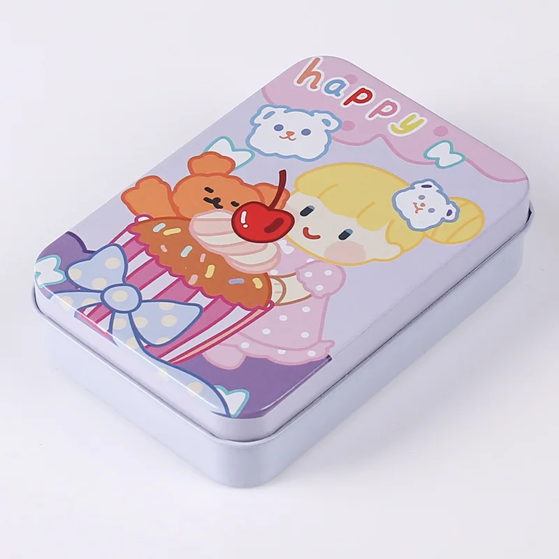OEM Luxury Tinplate Sugar Tinbox Rectangular Sweet Tin Can Small Empty Iron Box For Kids Food Candy