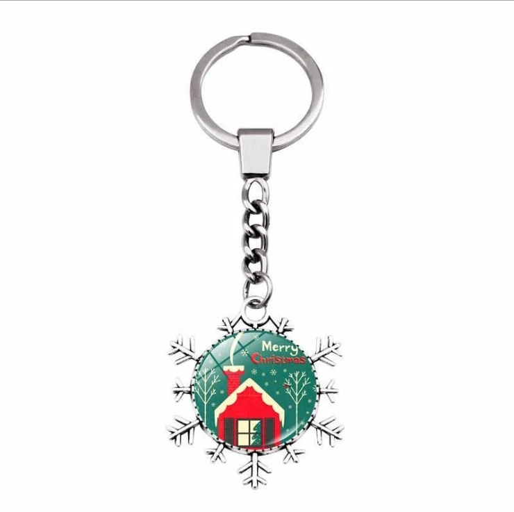 Индивидуальные праздничные подарки, Забавный брелок с изображением снега, цветные брелки с изображением воды и фруктов, акриловые рождественские брелки