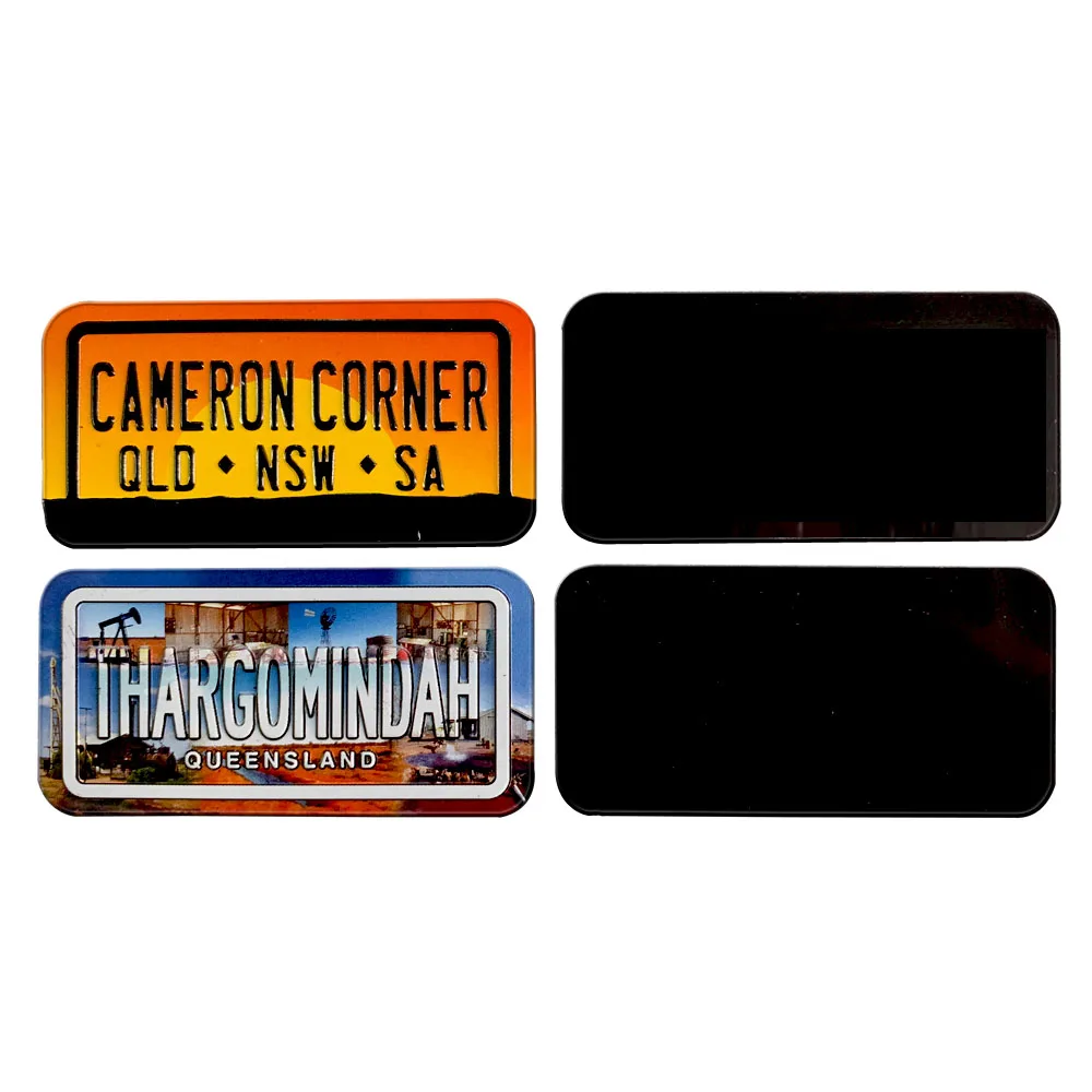 Promotional Custom Logo Fridge Magnets Aluminum Metal Fridge Magnet Ref Refrigerator Magnet for Souvenir