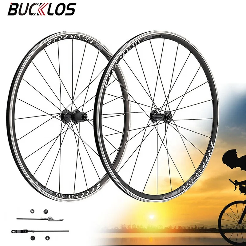 BUCKLOS OEM/ODM 700C комплект колес из алюминиевого сплава дорожный велосипед V-тормоз Сверхлегкий Комплект передних и задних детали