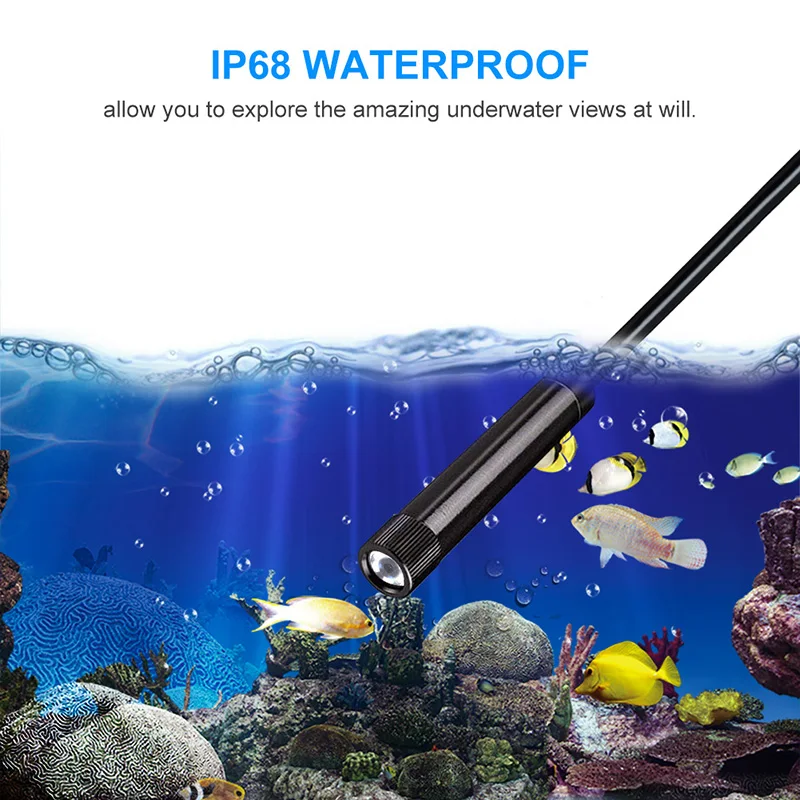 2021 Best Selling Wifi Endoscope Camera 1080P HD Semi-Rigid Snake Visual Camera  handheld industrial borescope for iPhone