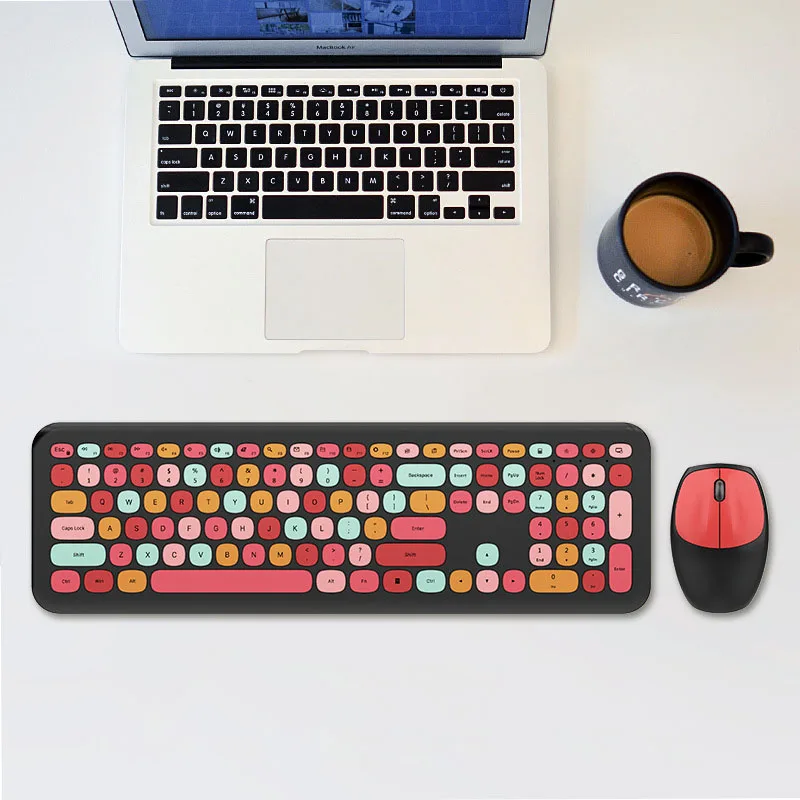 M666 Keyboard Mouse Combos Beautiful Color And High Function  Wireless Keyboard One Plug For Mouse And Keyboard