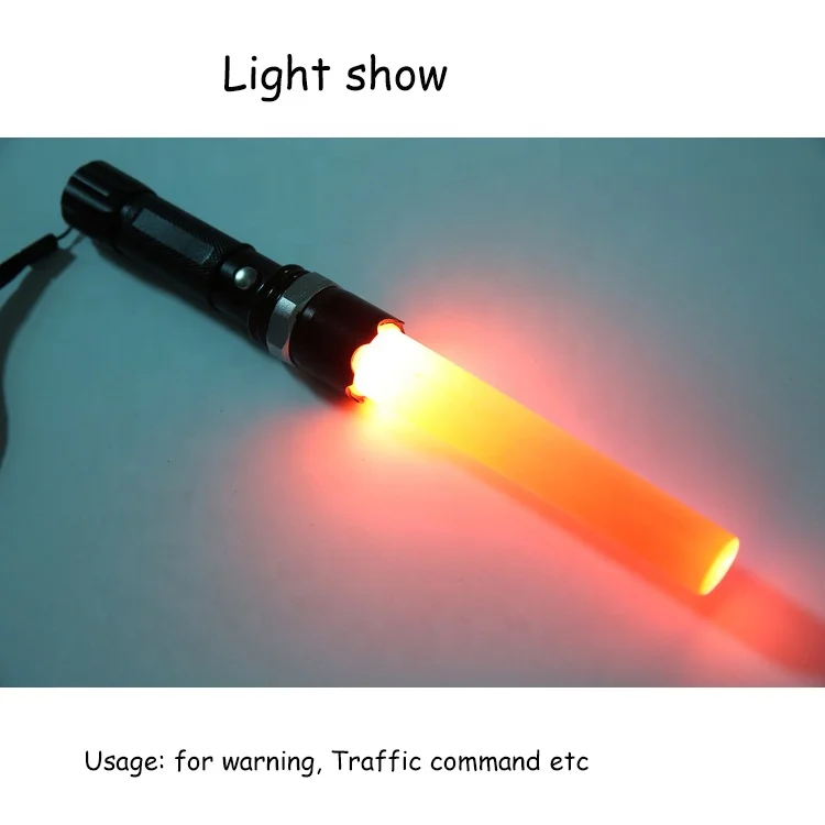 QXMOVING Rechargeable Emergency Waterproof Hand Held Traffic Lights Car Safety Strong Light LED Flashlight