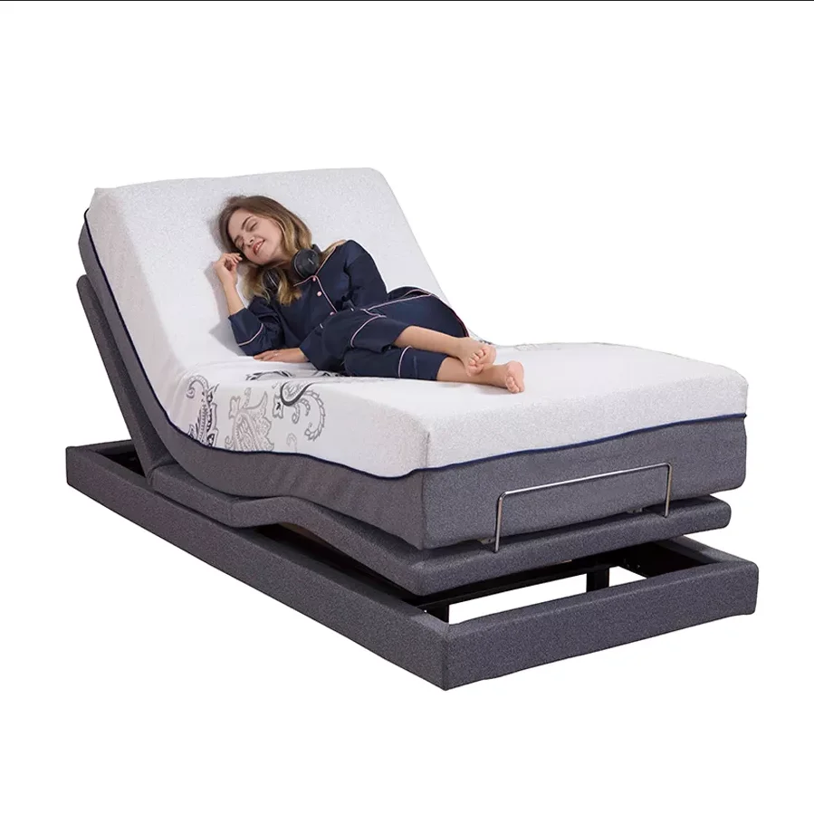 Head and Foot Recline Split King Electric Adjustable Bed Base with Customized Headboard
