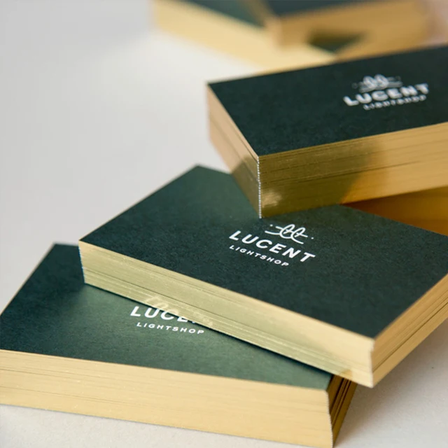 600g Forest Green Thick Loaylty Card Paper Thank You for Supporting Business for Gift Package