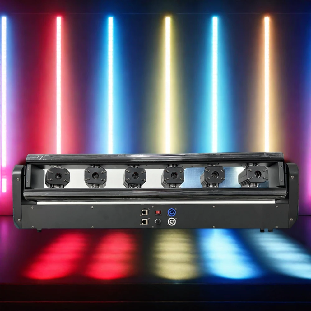 6-Augen Bewegter Kopf Laserlichtleiste mit RGBW LED Lichtquelle FB4 snellauflage 6-Vollrot поворотный лазер