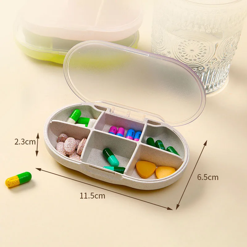6 Compartment Box Medicine Case Pills Storage Pill Box Travel Tablet Case Medicine PP Novelty Pill Boxes